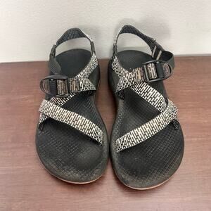 CHACO Z/Cloud Black & White Classic Outdoor Women’s Sandal Sz 8